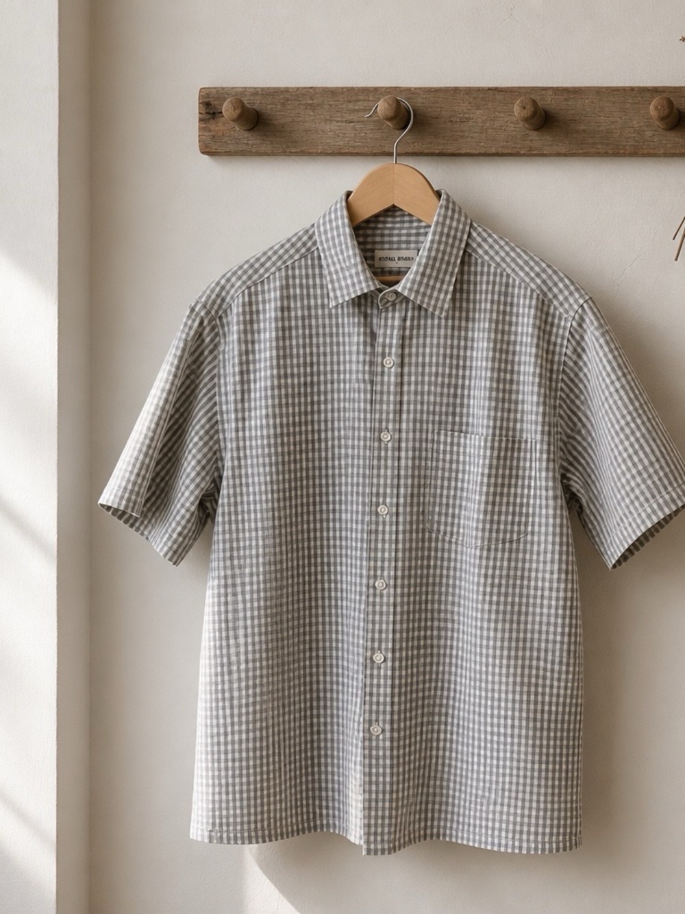 Michael Brandon Men's Short-Sleeve Gingham Shirt  Mens size Large